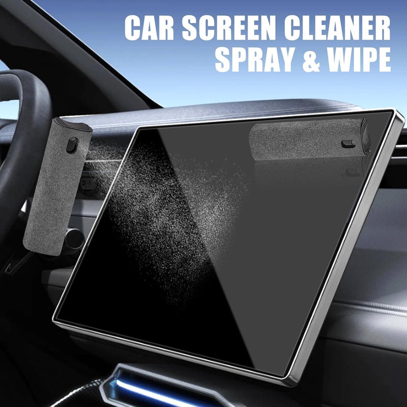 walrfid Car Screen Cleaner Spray and Wipe, Laptop Touchscreen Mist Cleaning Kit for Electronics Computer, iPad, CellPhone, MacBook, TV, Monitor, Tablet, Kindle Display, with White Graffiti Case - Grey - Image 5